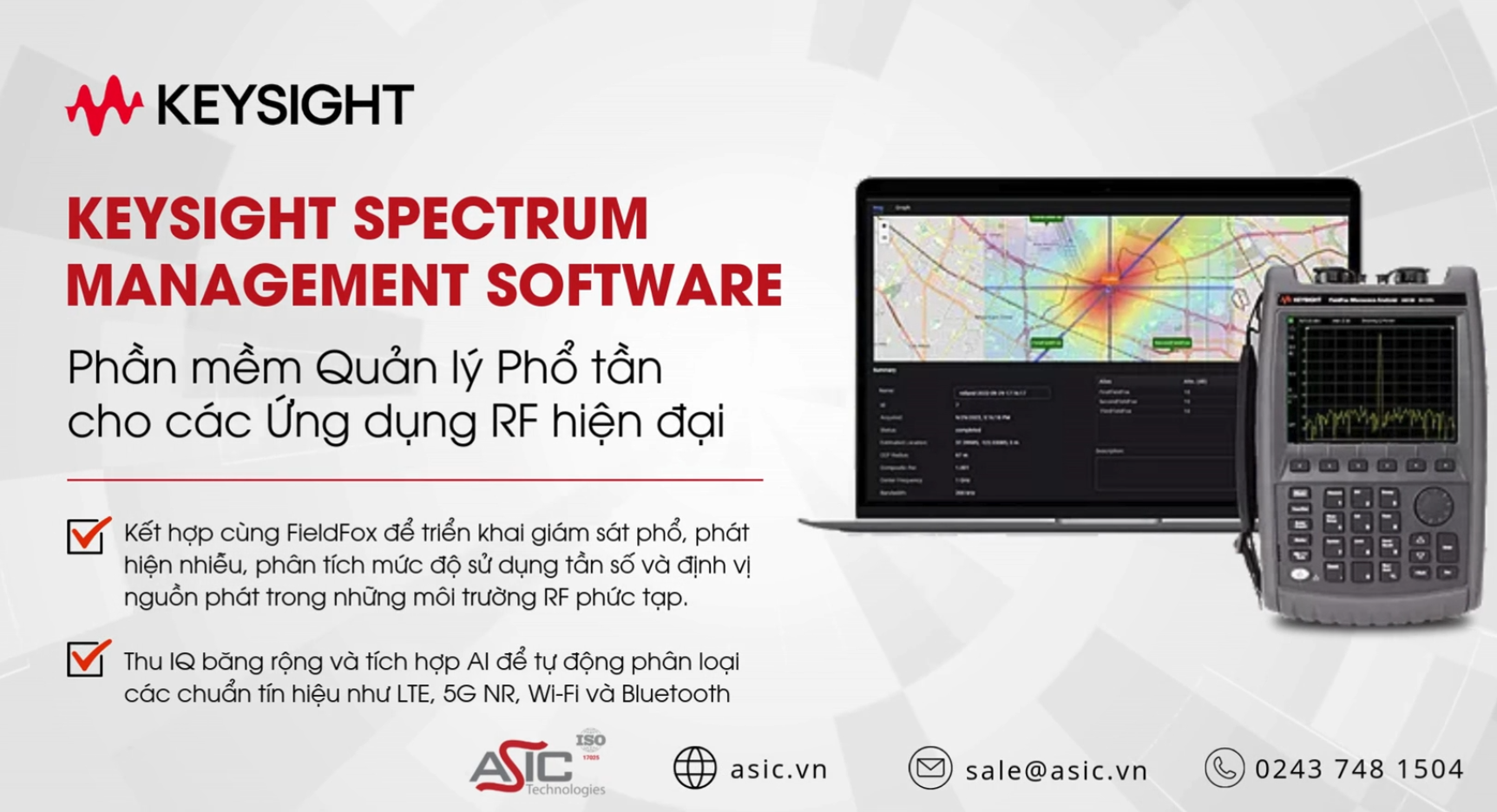 Keysight Spectrum Software Keysight Spectrum Management Software, phần mềm quản lý phổ tần cho môi ...